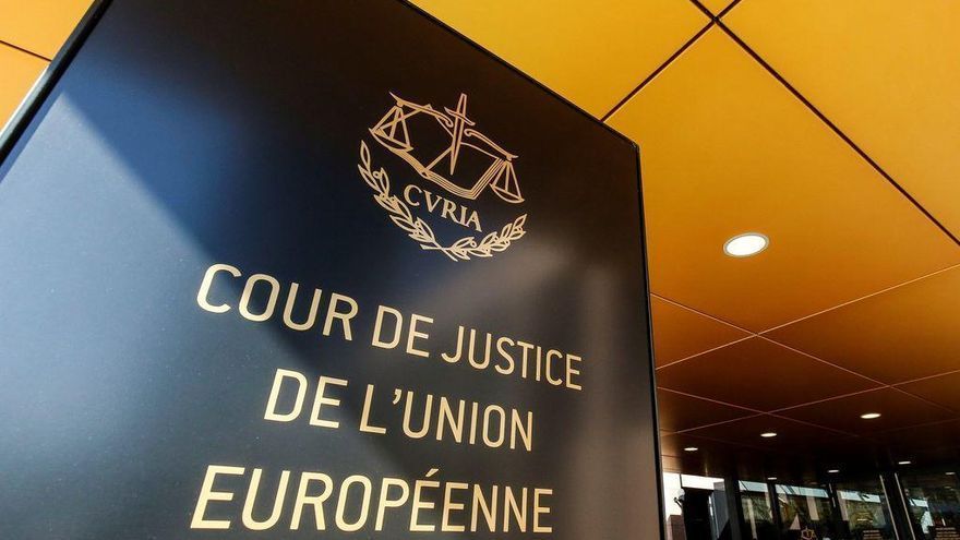 Entrada de la sede del Tribunal de Justicia de la UE.