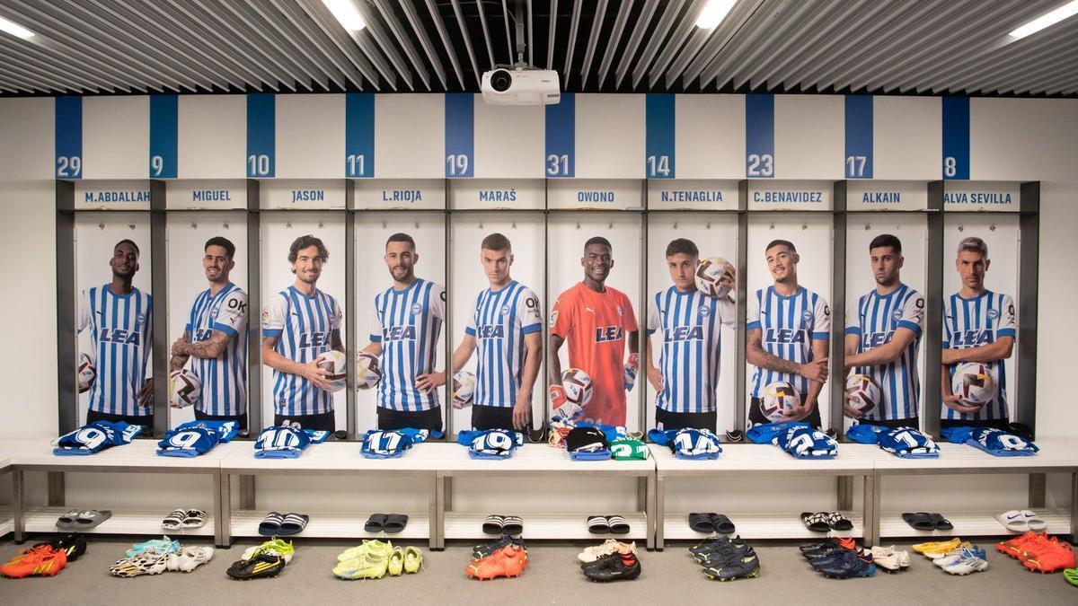 La nueva imagen del vestuario del Alavés