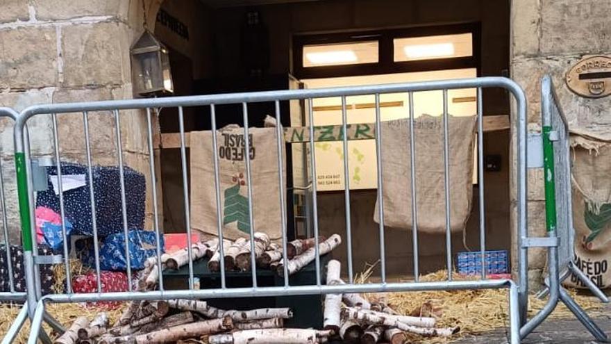 El lugar vacío donde debería estar el Olentzero de Lezo