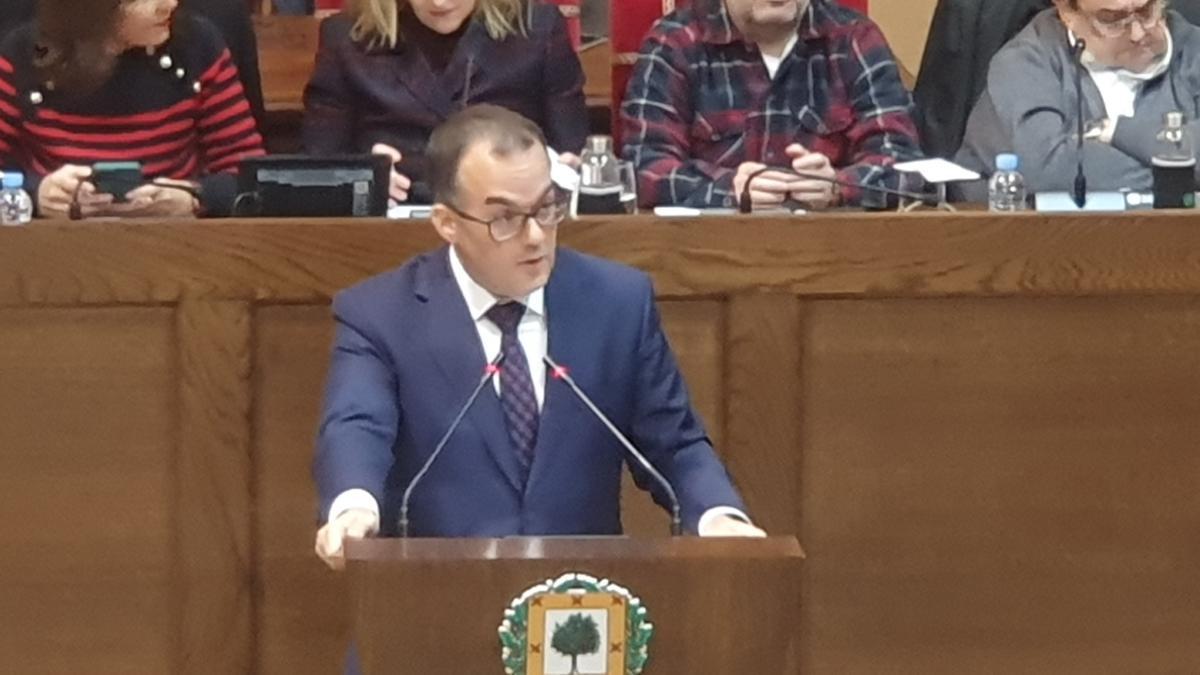 Sergio Murillo, durante su intervención en el pleno de control