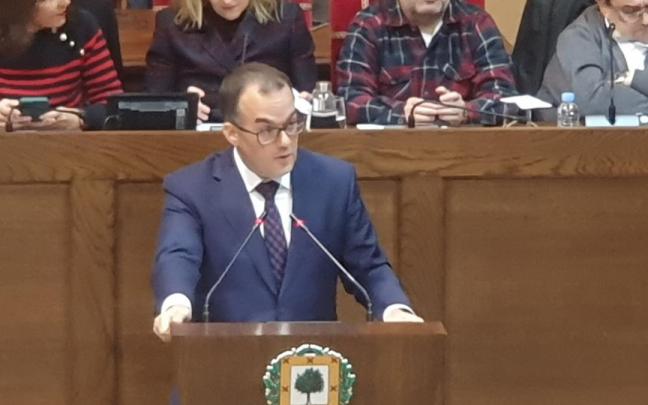 Sergio Murillo, durante su intervención en el pleno de control Sergio Murillo, durante su intervención en el pleno de control