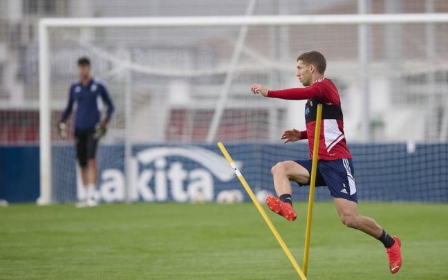 Imagen del entrenamiento de Osasuna de este pasado s&aacute;bado
