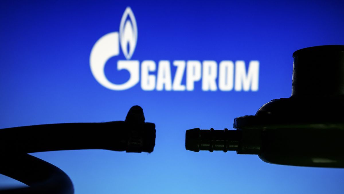 Montaje de suministro de gas de Gazprom.