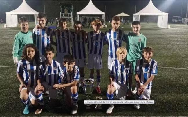 El equipo alevín de la Real en el torneo de Amorebieta-Etxano. El equipo alevín de la Real en el torneo de Amorebieta-Etxano.