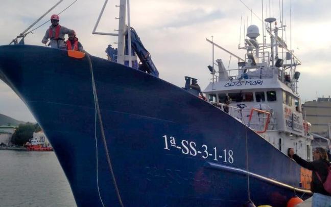 El barco de rescate humanitario 'Aita Mari' en una imagen de archivo. El barco de rescate humanitario 'Aita Mari' en una imagen de archivo.