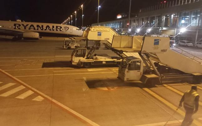 Vuelo de Ryanair antes de despegar de Bruselas a Vitoria. Vuelo de Ryanair antes de despegar de Bruselas a Vitoria.