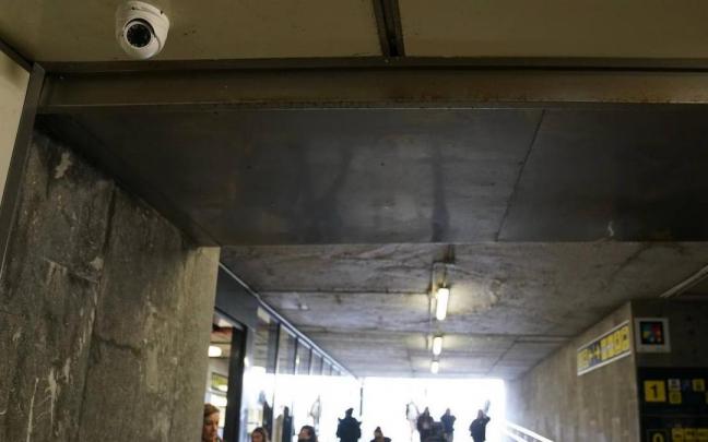 C&aacute;mara situada en el subterr&aacute;neo de Egia, en la estaci&oacute;n de autobuses