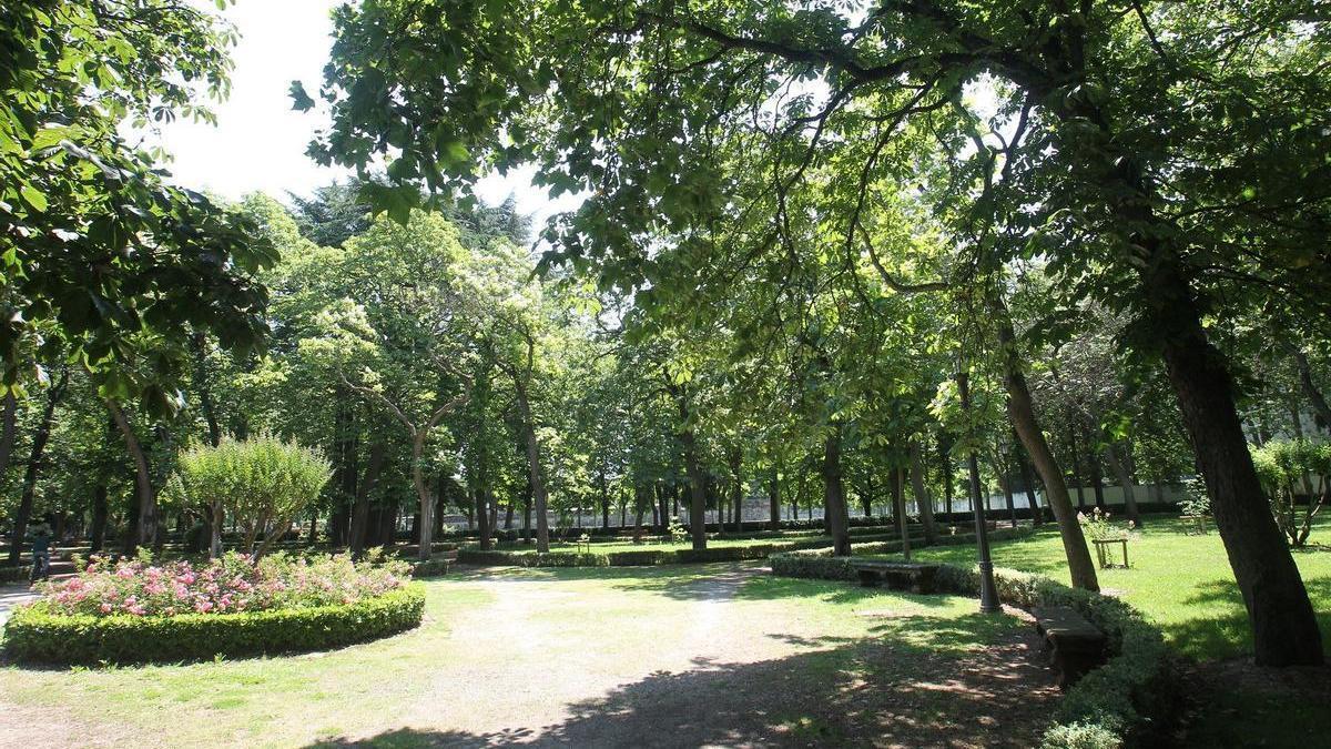 Vista del parque de la Taconera de Pamplona, donde el arrestado actuó.