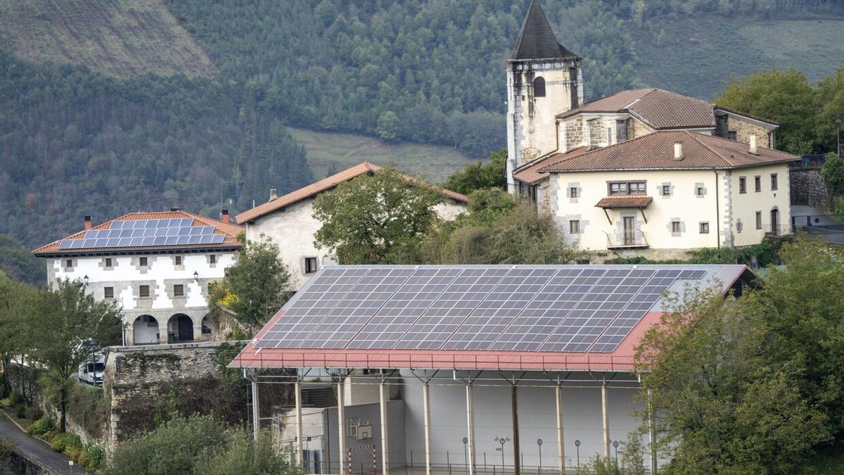 Comunidad energética de Orexa. Placas solares