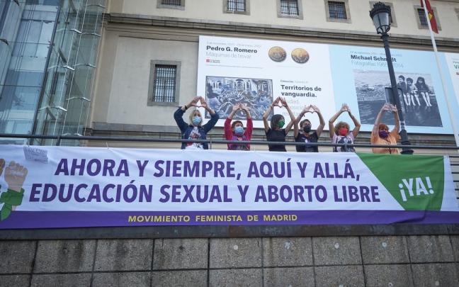 Concentración a favor de la legalización del aborto.