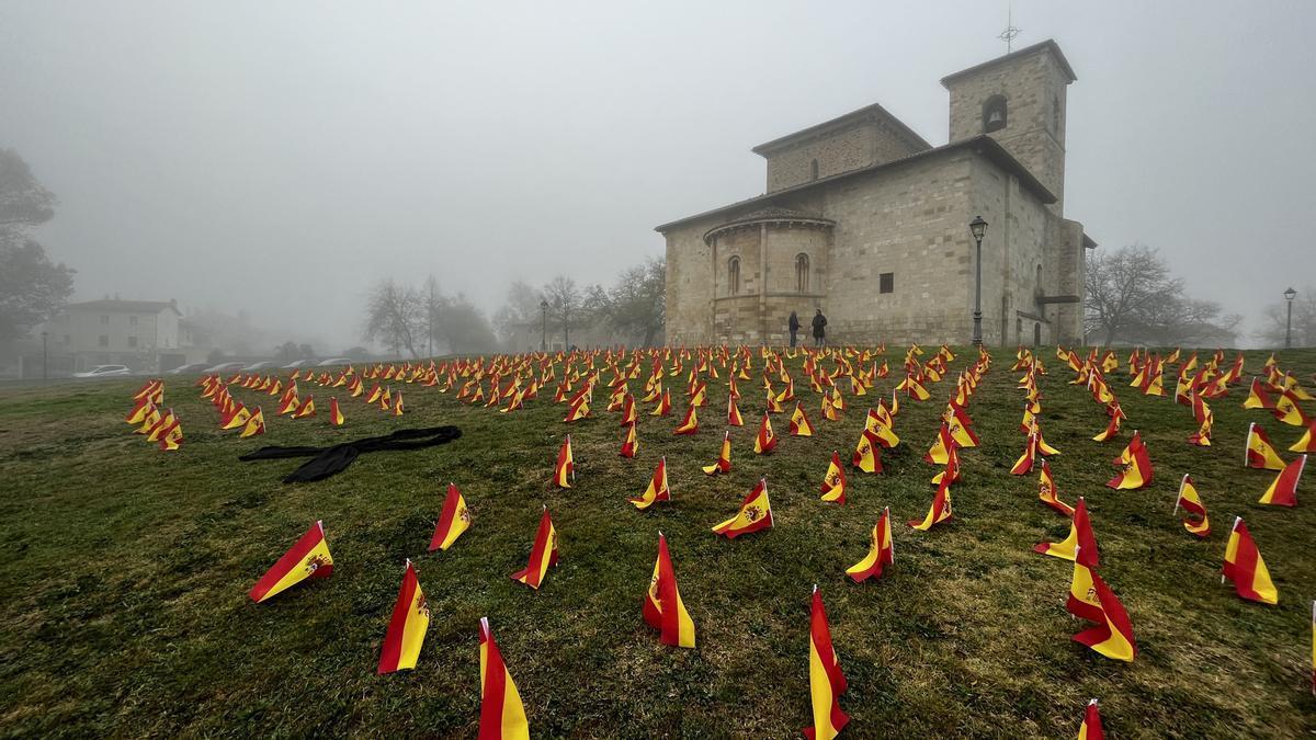 Banderas de España en Armentia