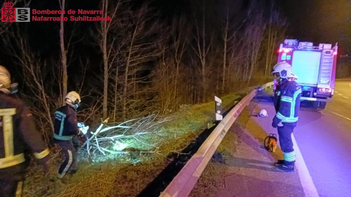 Imagen de la intervención de los bomberos