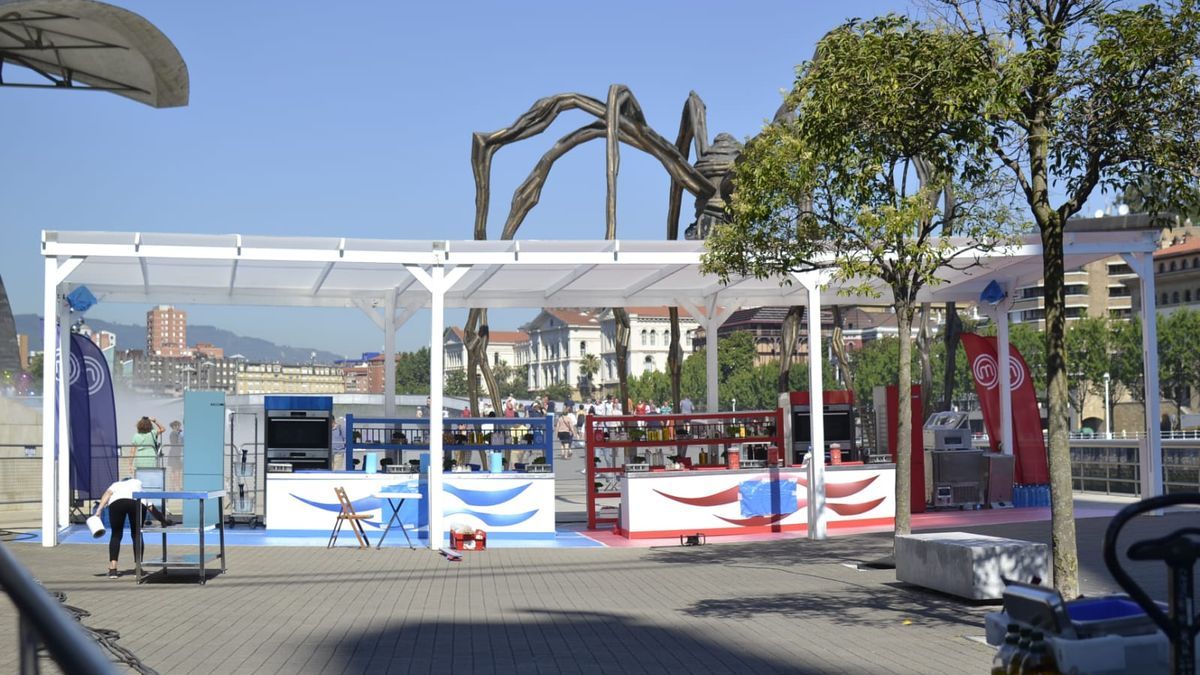 Masterchef Celebrity graba frente al Museo Guggenheim de Bilbao