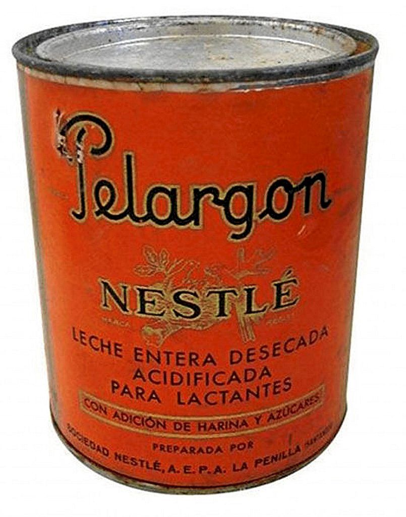 El Pelargón, la leche infantil de la postguerra, o el optalidón eran de consumo generalizado.