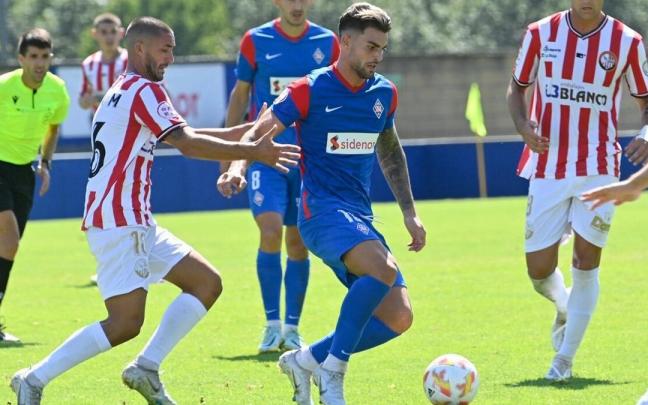 Eneko Jauregi, en un partido con el Amorebieta