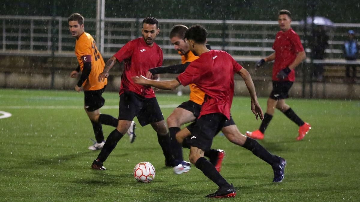 Un lance del partido de ayer.