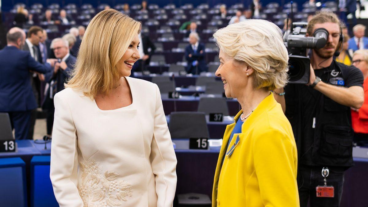 La primera dama ucraniana visitó el miércoles el Parlamento Europeo.