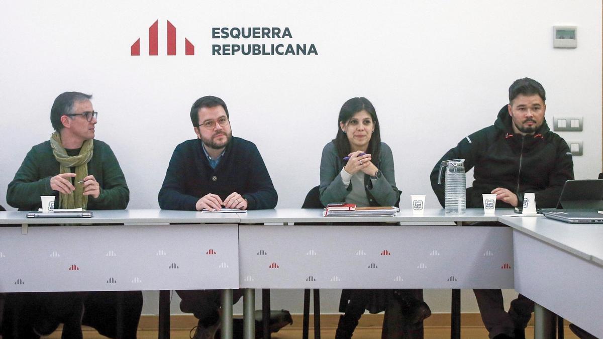 Aragonès, Vilalta y Rufián, en una fotografía de archivo.