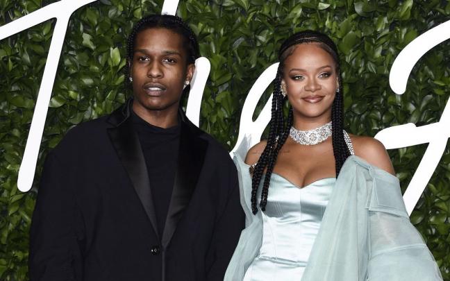 Rihanna y A$AP Rocky. Rihanna y A$AP Rocky.