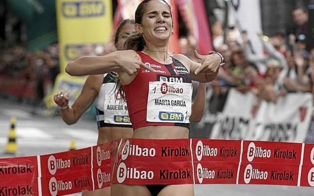 Marta Garc&iacute;a dio la victoria al Bilbao Atletismo Santutxu. | FOTOS: OSKAR M. BERNAL