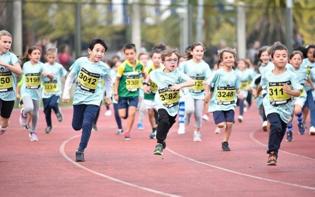 Imagen de una de las carreras de la Behobia Txiki.