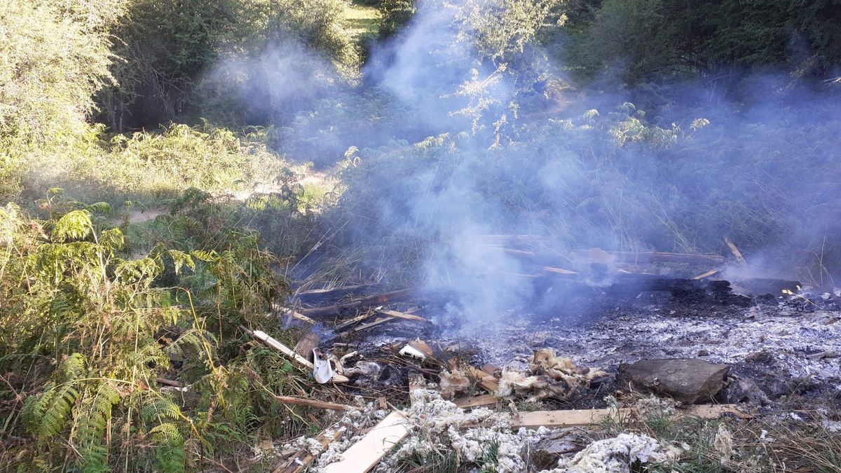 Incendio de vegetación en Belagua.