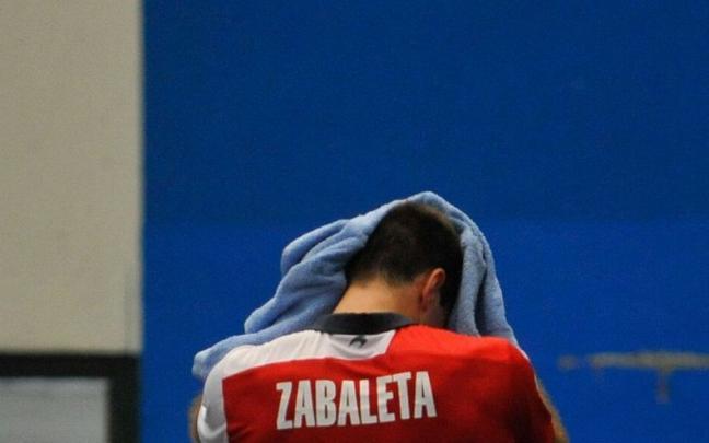 José Javier Zabaleta, en un lance del partido. José Javier Zabaleta, en un lance del partido.