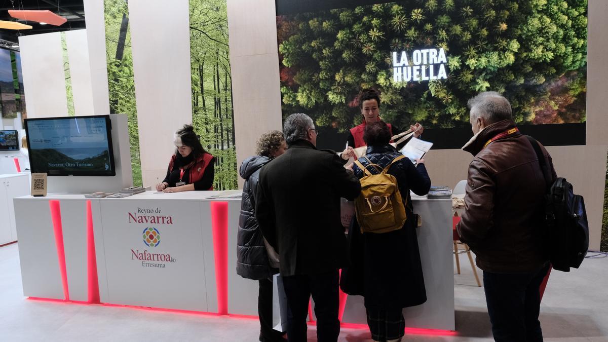 Personas en el estand de Navarra durante este miércoles.