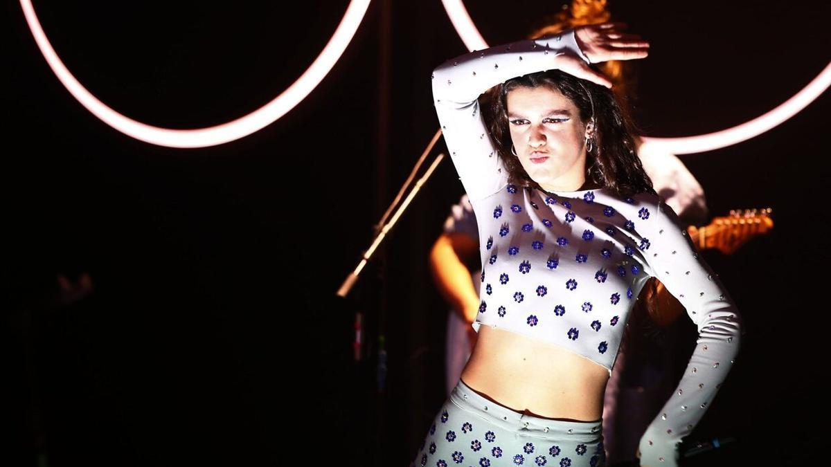 Amaia, durante el concierto que ofreci&oacute; el 7 de enero en Baluarte.