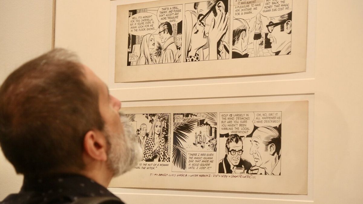 Detalle de la exposición sobre Luis Gasca.