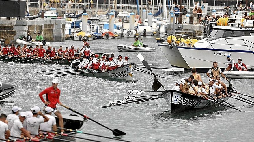 Imagen general del puerto donostiarra al término de la clasificatoria del miércoles pasado.