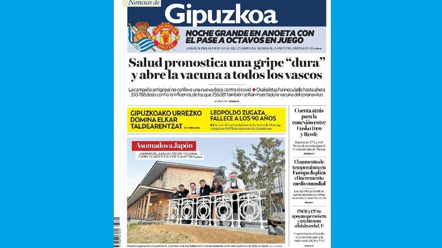 Portada de NOTICIAS DE GIPUZKOA del 3 de noviembre de 2022