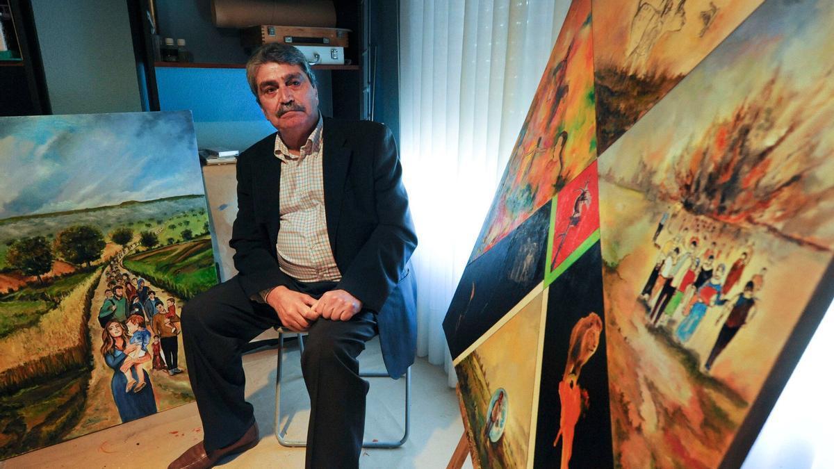 El pintor sirio Abdul Kader Al Khalil