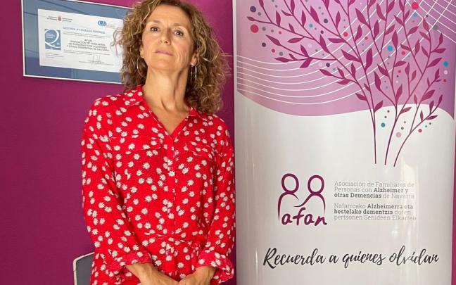 Idoia Lorea, en la sede de Afan Idoia Lorea, en la sede de Afan