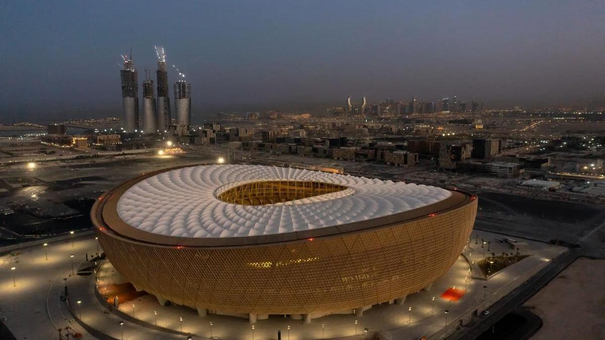 Imagen exterior del Estadio de Lusail en Catar.