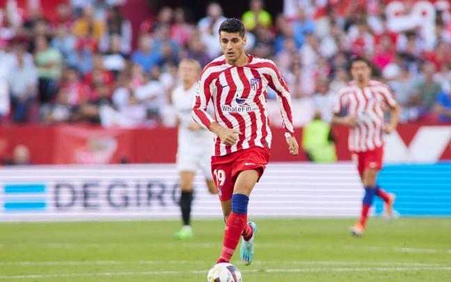 Alvaro Morata, del Atlético de Madrid, durante el encuentro contra el Sevilla FC. Alvaro Morata, del Atlético de Madrid, durante el encuentro contra el Sevilla FC.