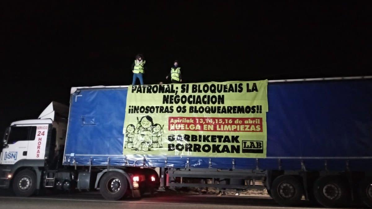 Momento de la acción sindical en abril del año pasado.