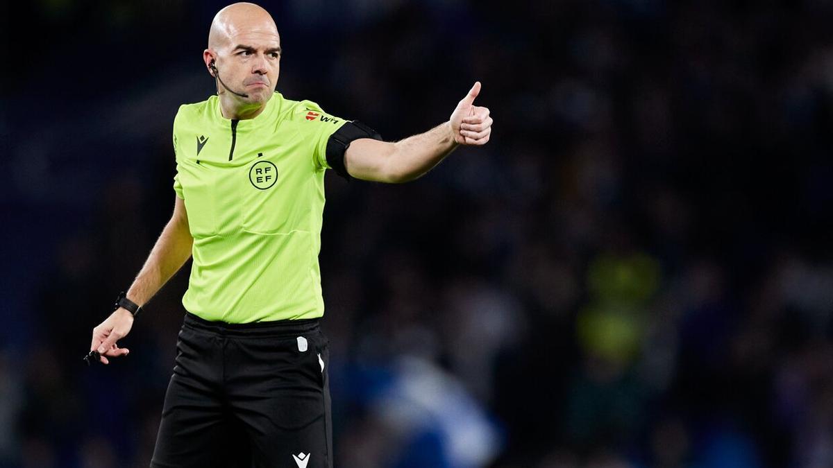 Gonz&aacute;lez Fuertes, el domingo en Anoeta en el partido que enfrent&oacute; a la Real y el Valladolid