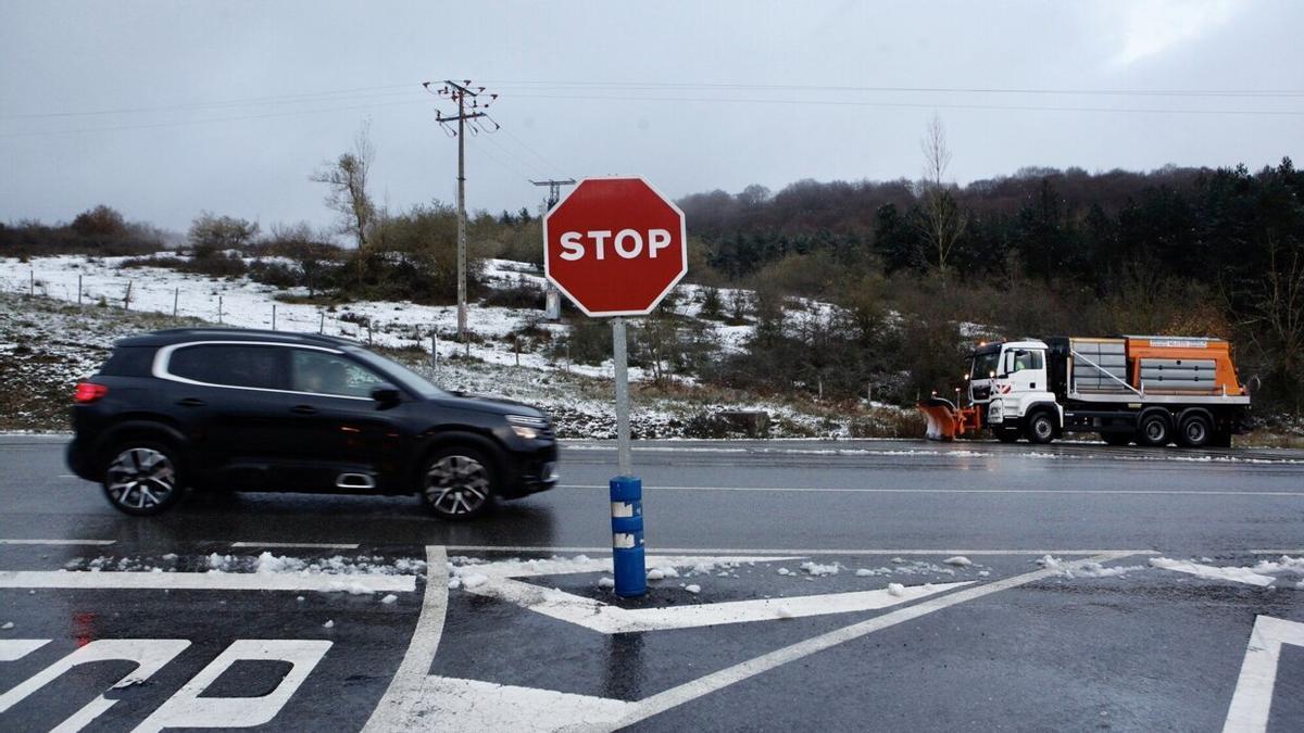 Nieve en Azáceta en una imagen de archivo.