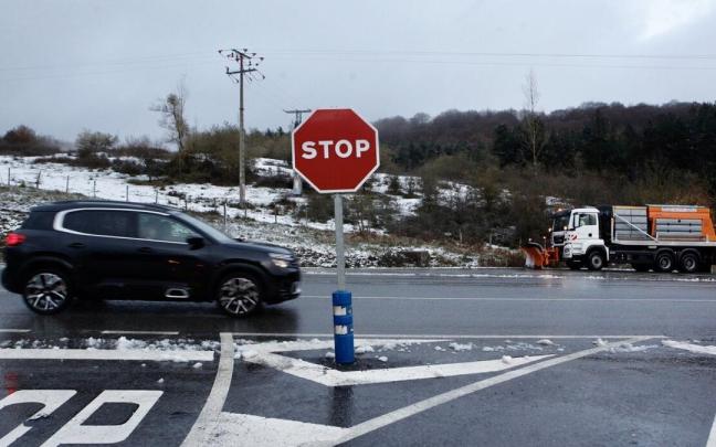 Nieve en Azáceta en una imagen de archivo.