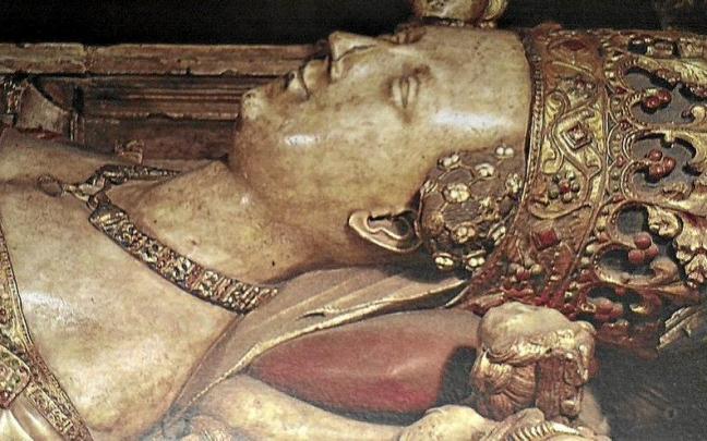 Yacente de Juana de Navarra en su tumba de la abadía de Canterbury. Yacente de Juana de Navarra en su tumba de la abadía de Canterbury.