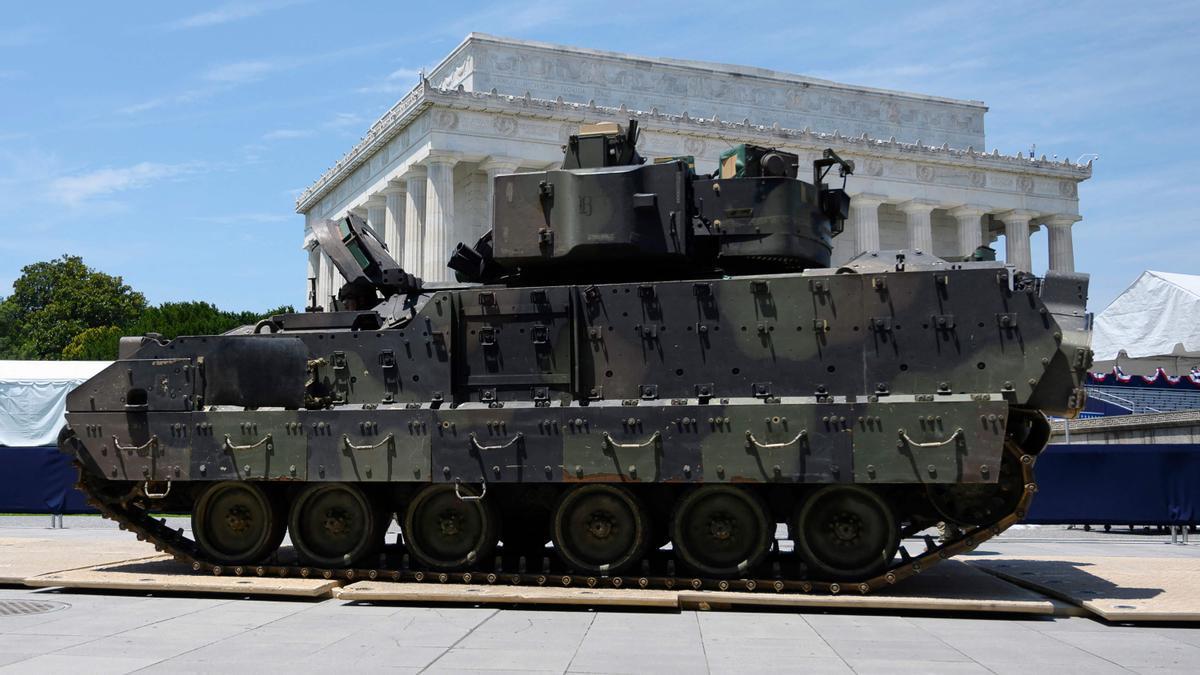 Uno de los tanques que EEUU enviará a Ucrania.