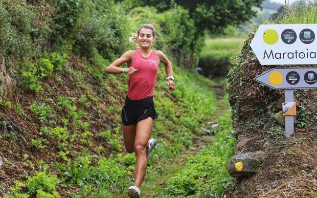 Sara Alonso, en un entrenamiento previo a la Zegama-Aizkorri Sara Alonso, en un entrenamiento previo a la Zegama-Aizkorri