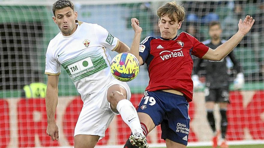 Pablo Ibáñez, durante el partido contra el Elche.