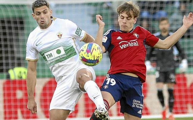 Pablo Ibáñez, durante el partido contra el Elche.