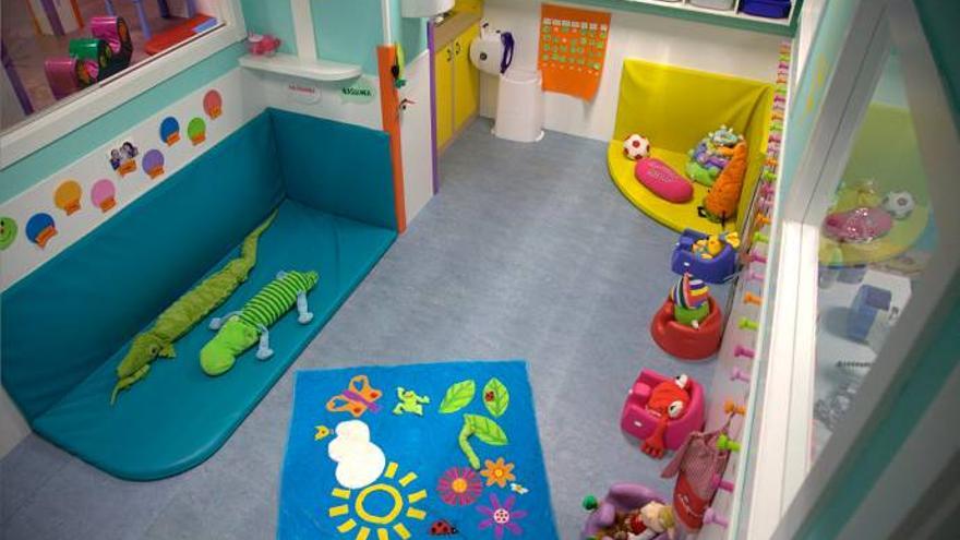 Los niños están separados según la edad.