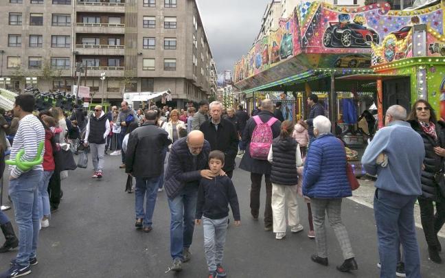 Imagen que presentaba ayer Getxolandia en torno a las 13.00 horas, en su nueva ubicación, muy próxima a la habitual.