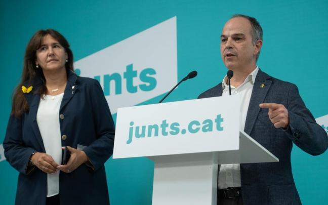 Jordi Turull, junto a Laura Borr&agrave;s.