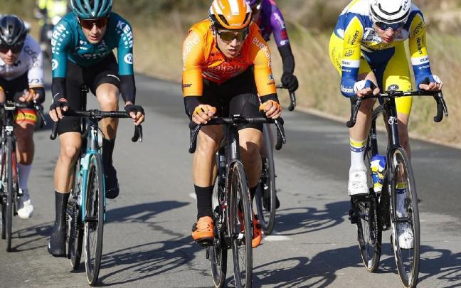 Xabier Berasategi, este domingo en Mallorca con sus compañeros de escapada.