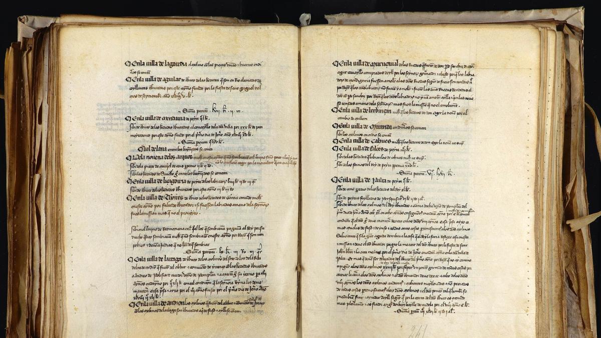 Documento de la C&aacute;mara de Comptos sobre la Peste Negra